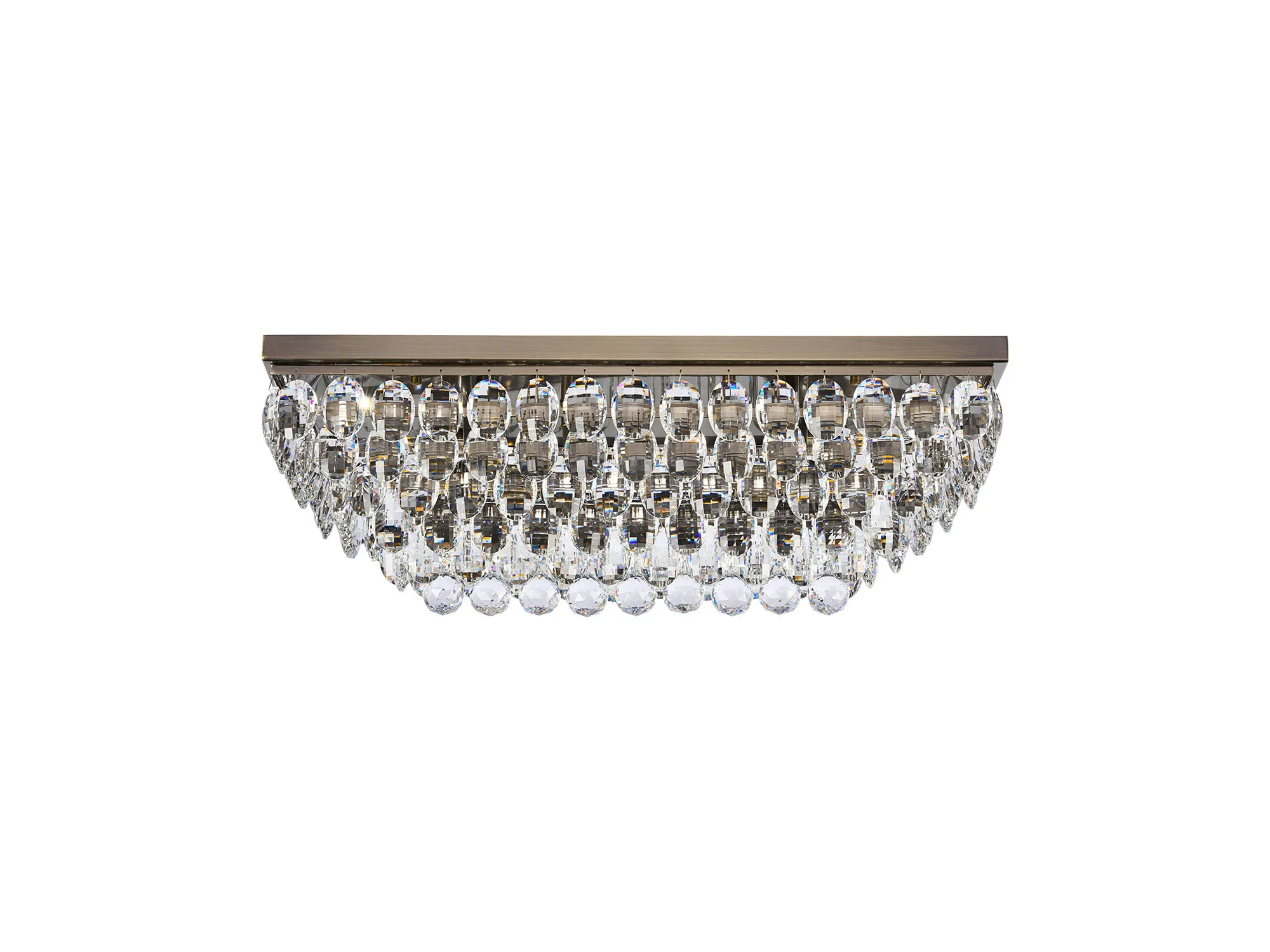 Coniston Linear Flush Ceiling 5 Light Antique Brass IL32826AB  Diyas Coniston Antique Brass